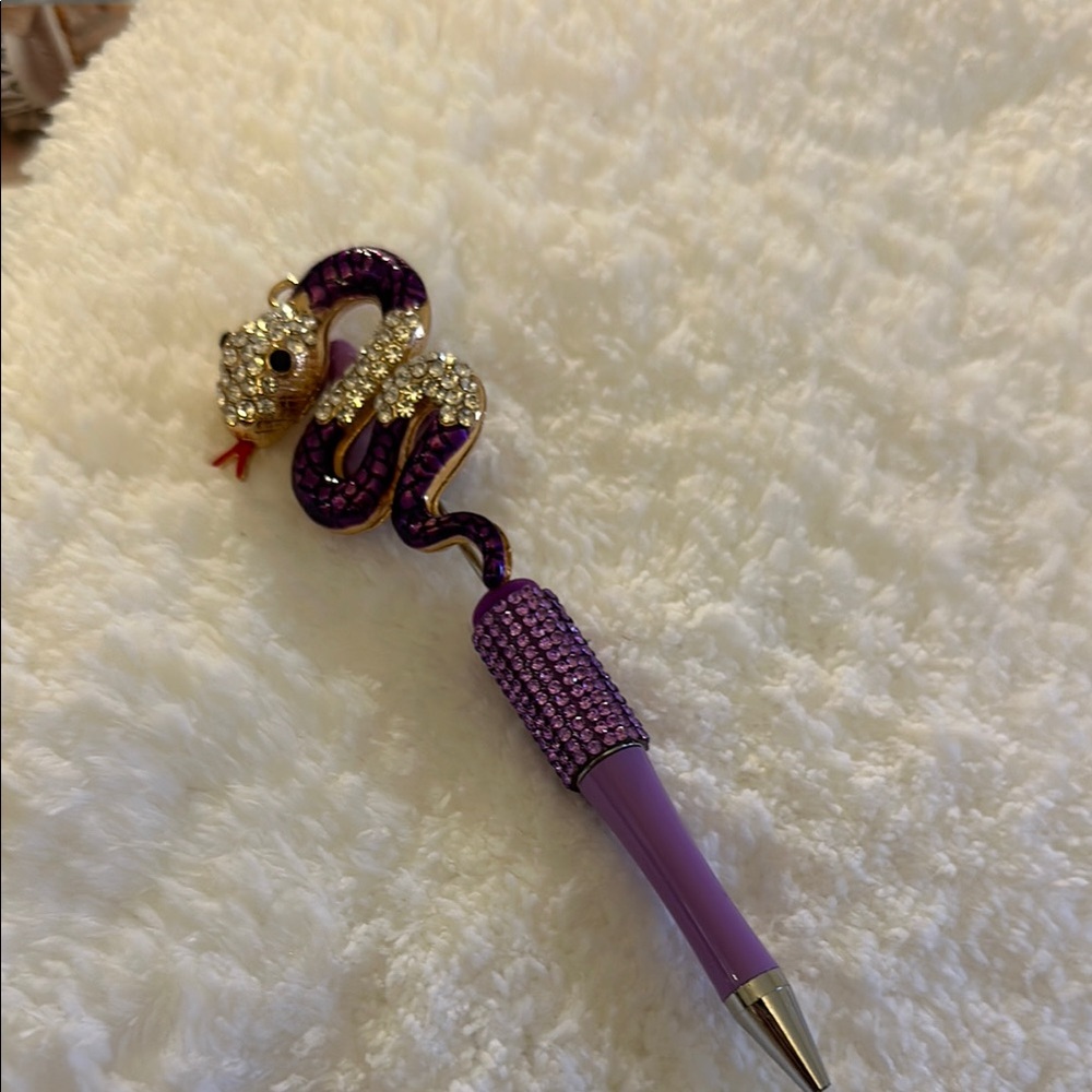 Purple and Gold Snake Pen